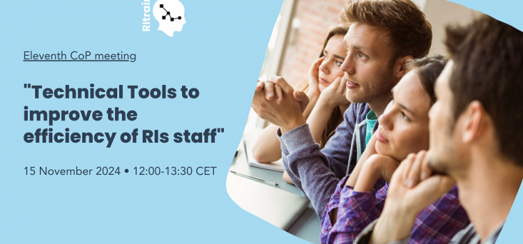 Next CoP online meeting: Technical Tools to improve the efficiency of RIs staff